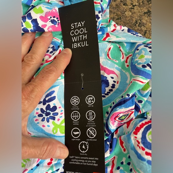 NWT IBKUL Blue & Multi-color Golf Dress - Picture 9 of 10